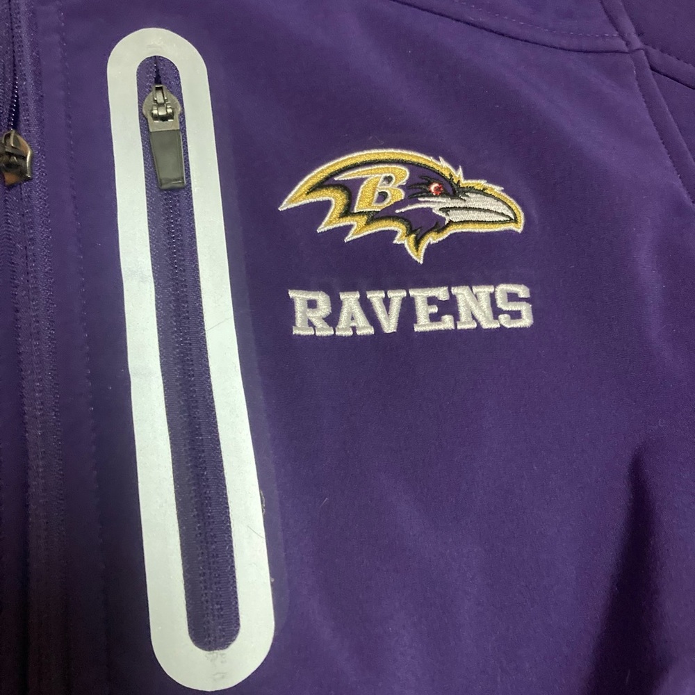 NWT Baltimore Ravens Men's Small Hard Shell Full Zip Purple Jacket Coat NFL - Picture 4 of 6